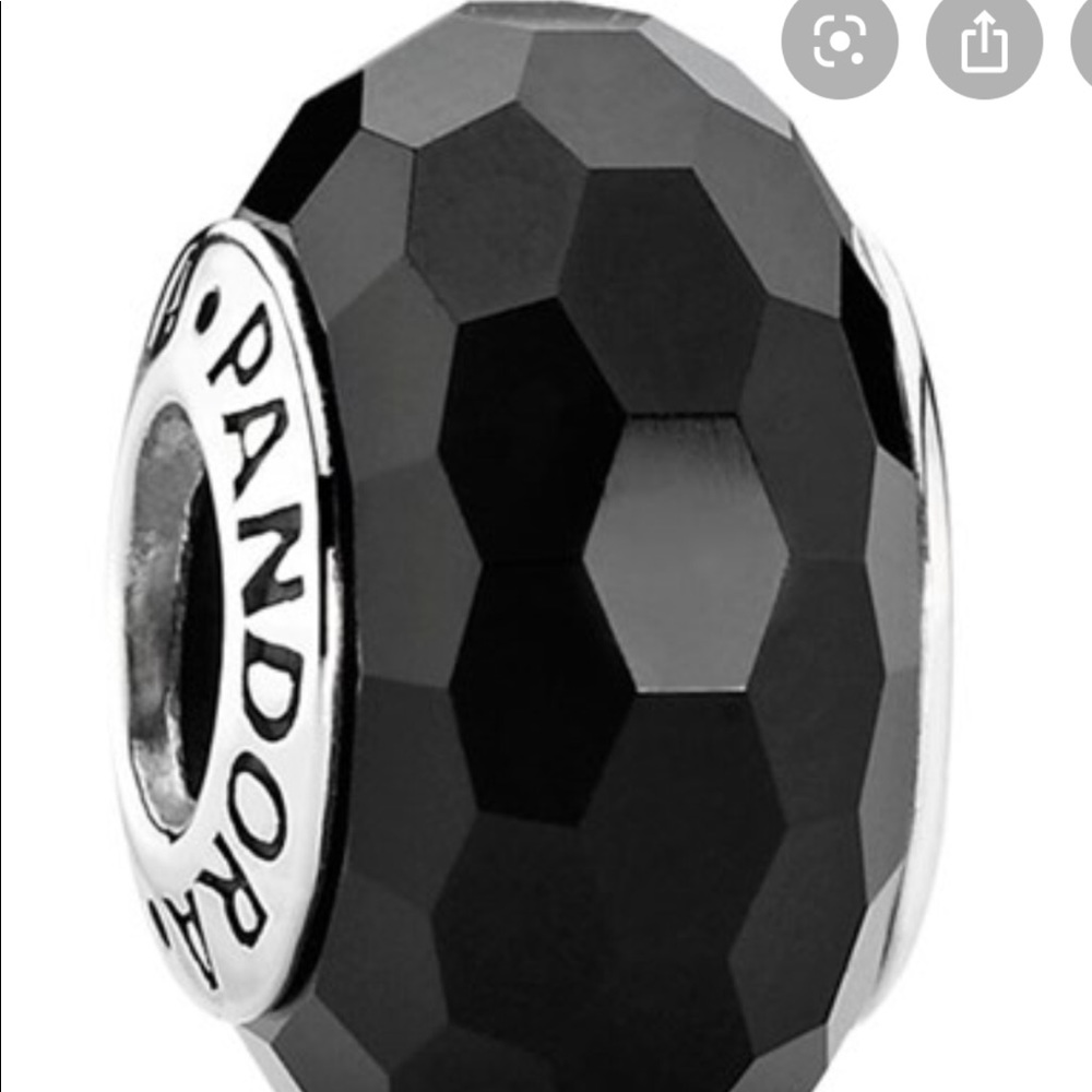 Pandora Black Faceted Murano Bead Charm
